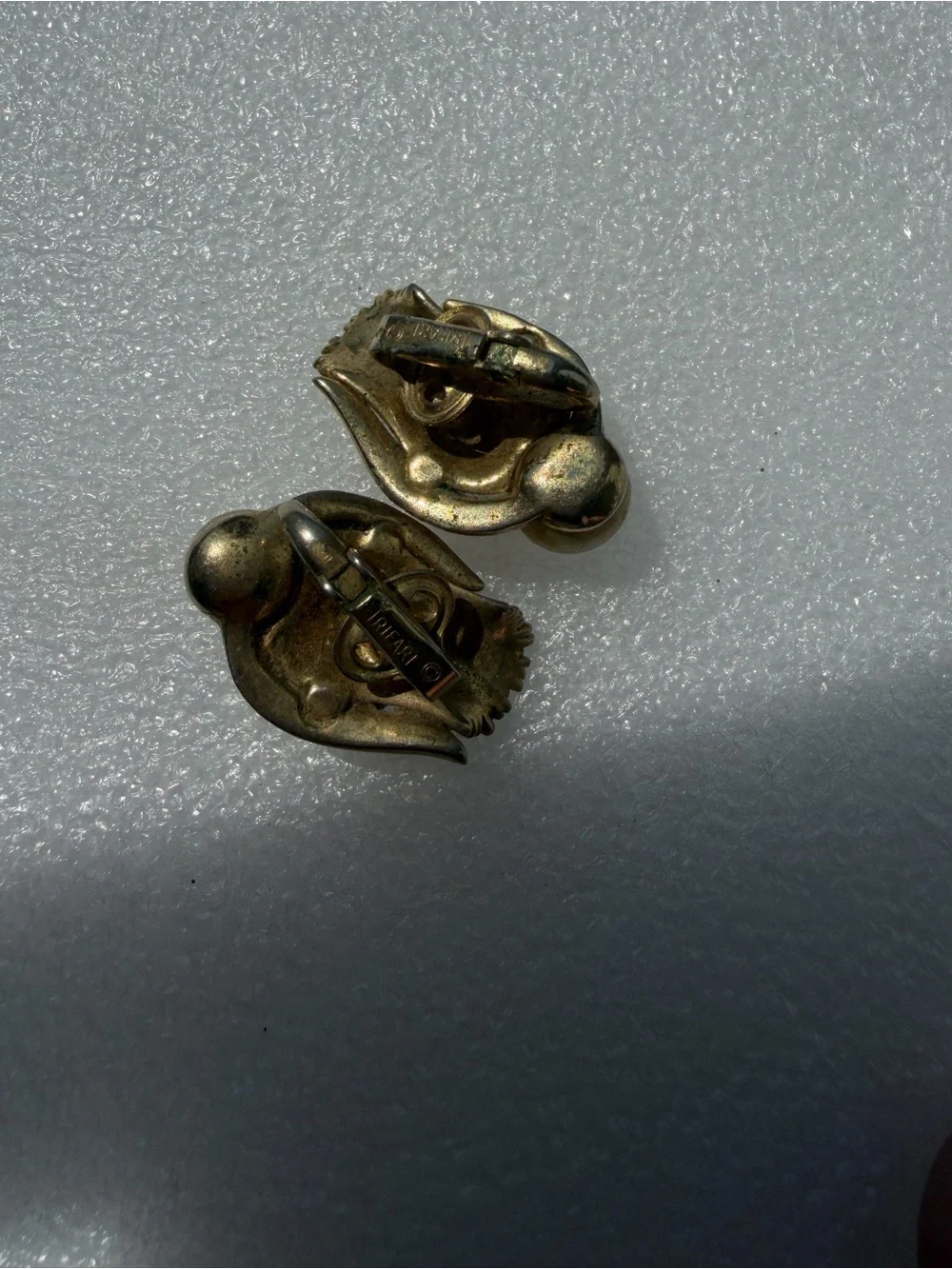 Trafari Gold-Tone Faux Pearl Clip Earrings - Classic Women Jewelry